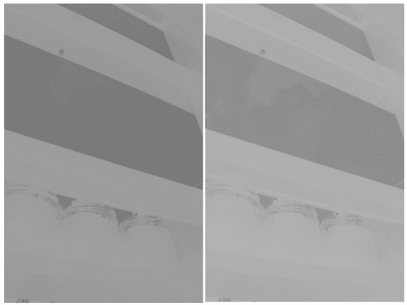 Left: from paper / Right: implemented (from captured image)